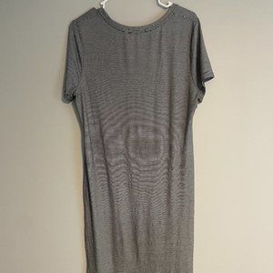 Black and White Striped Maxi